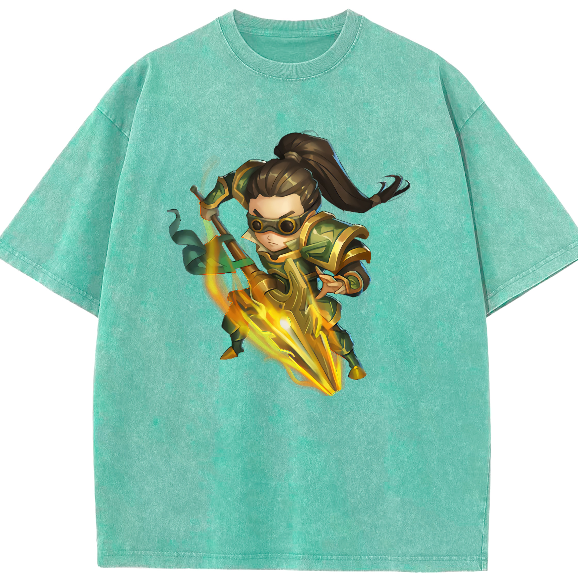 リーグ・オブ・レジェンド League of Legends LOL 綿100% ヴィンテージ風 半袖Tシャツ（フロントプリント）